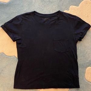 XS Everlane navy box tee